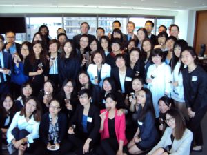 It's not all work! Here, Temple-Tsinghua law students and Hangley Aronchick attorneys enjoy some ice cream.